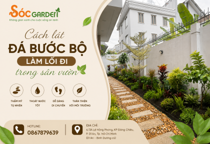 Cách lát đá bước bộ làm lối đi trong sân vườn