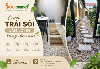 Cách Trải Sỏi làm lối đi trong sân vườn