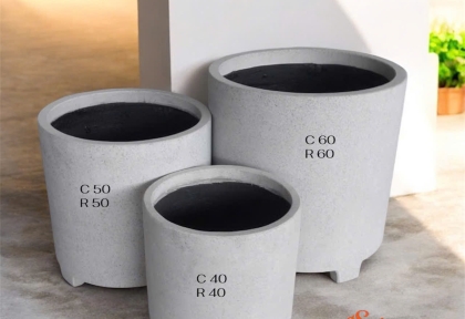 Chậu Xi Măng Đá Mài Có Chân: Mẫu Mới 2025
