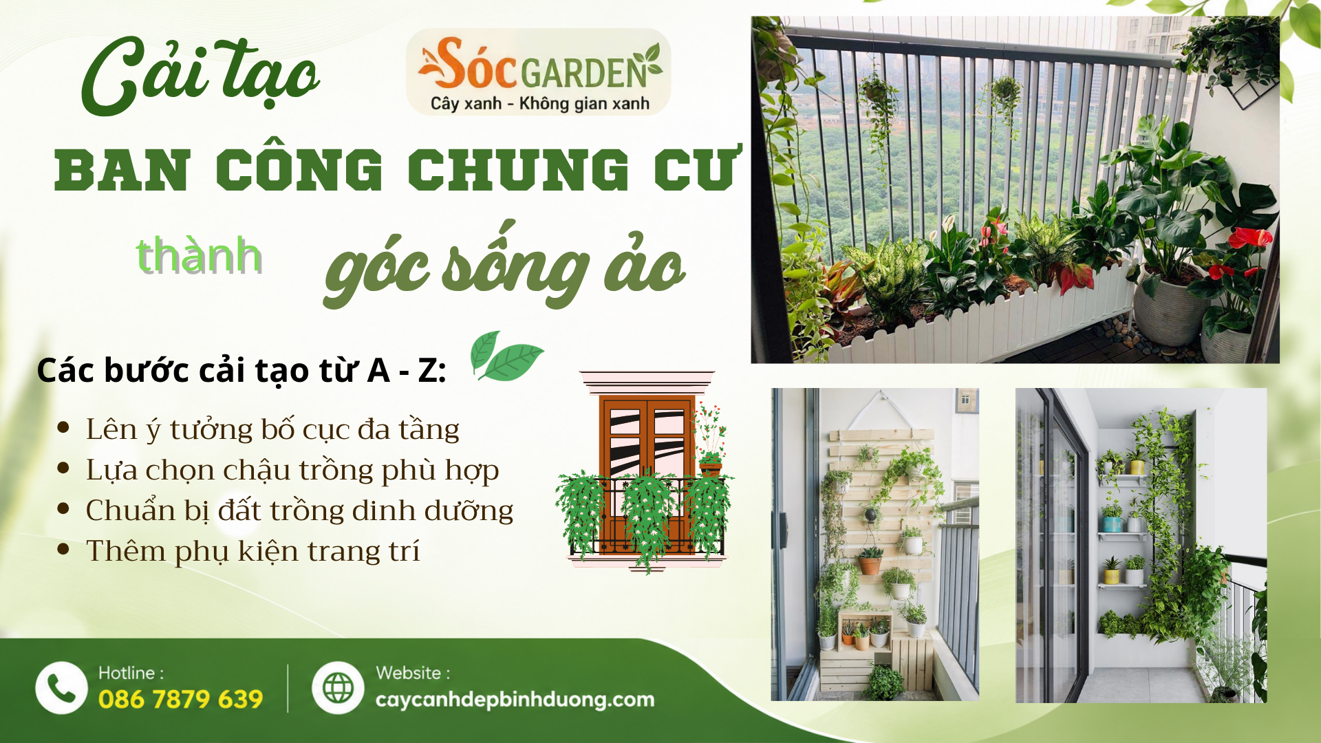 Cải tạo ban công chung cư thành góc sống ảo