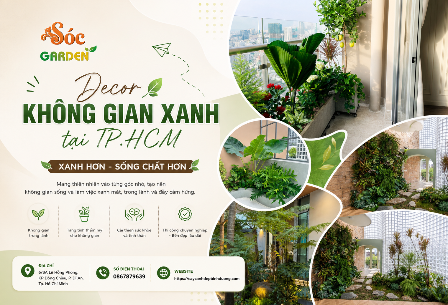 Decor không gian xanh tại TP.HCM