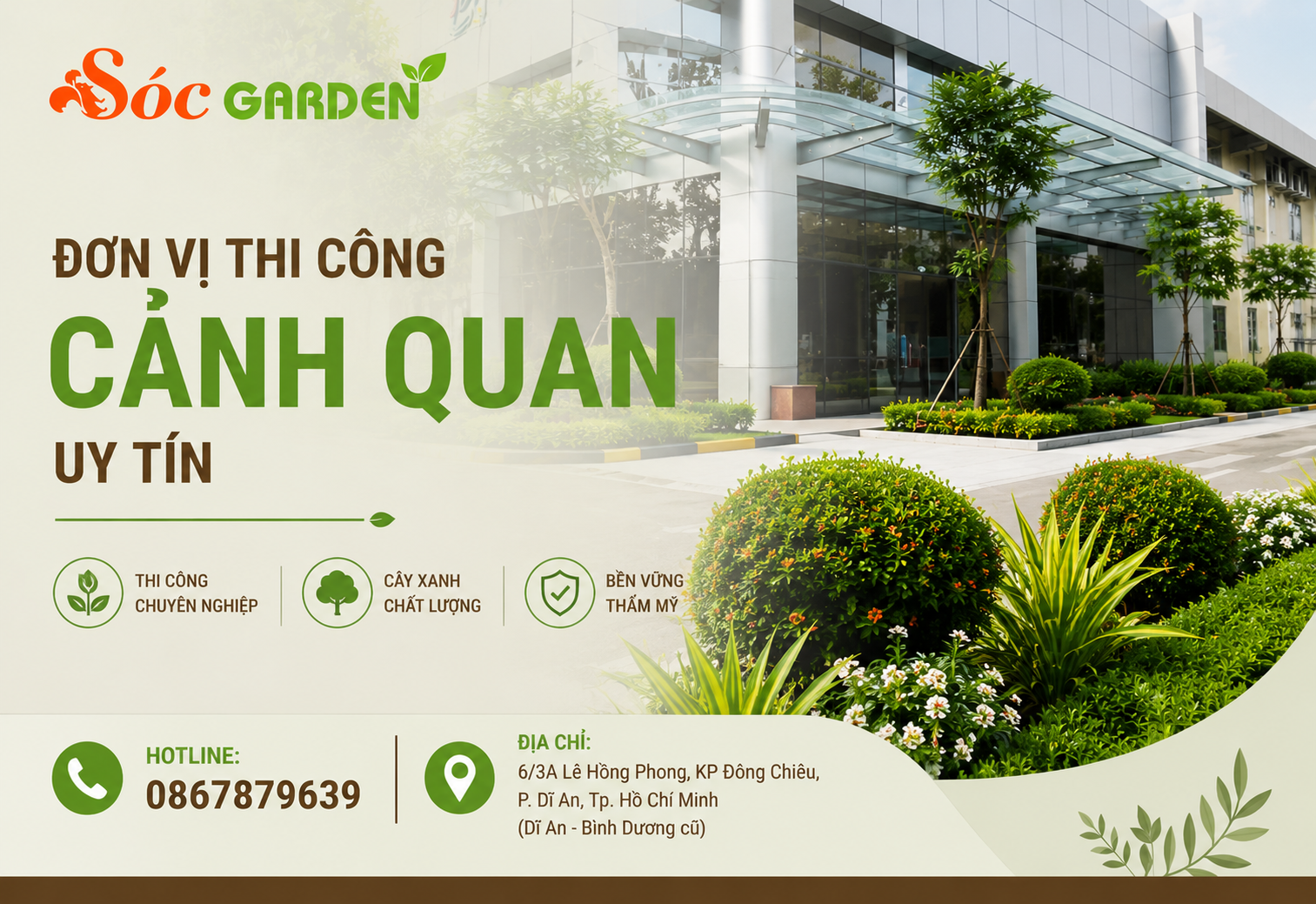 Đơn vị thi công cảnh quan uy tín 