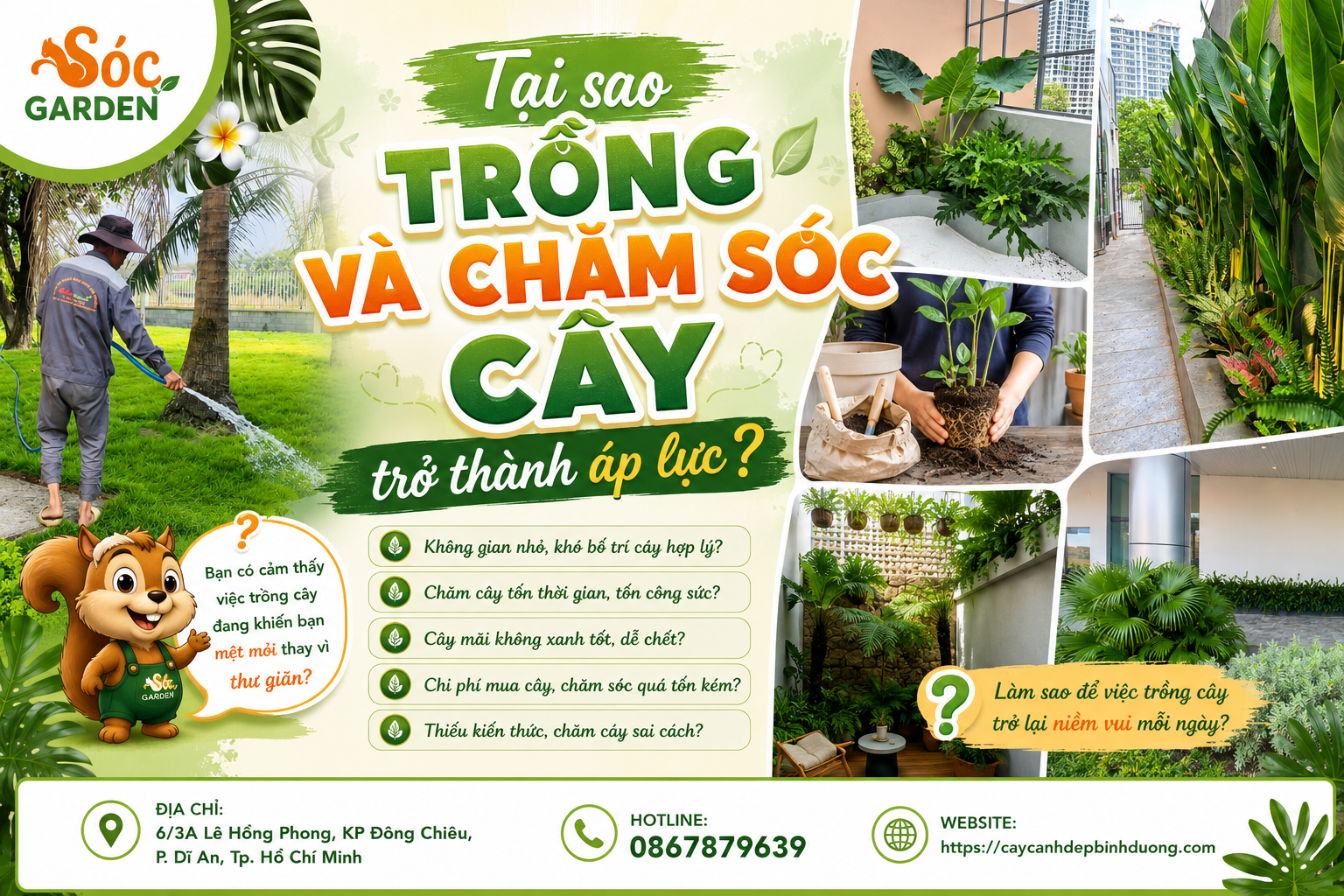 Tại sao trồng và chăm cây sóc cây trở thành áp lực