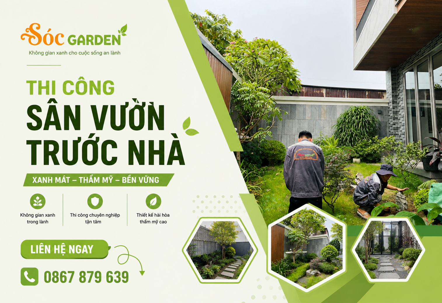 Thi công sân vườn trước nhà