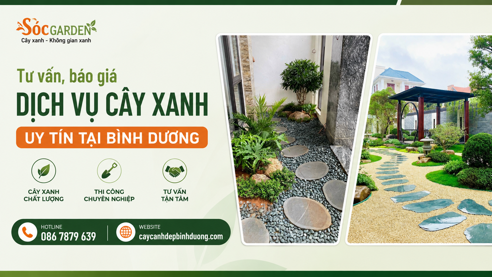 Tư vấn, báo giá dịch vụ cây xanh uy tín ở Bình Dương