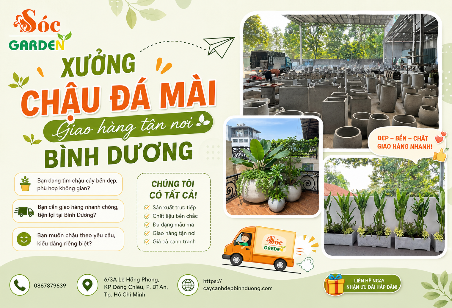 Xưởng chậu đá mài giao hàng tận nơi Bình Dương