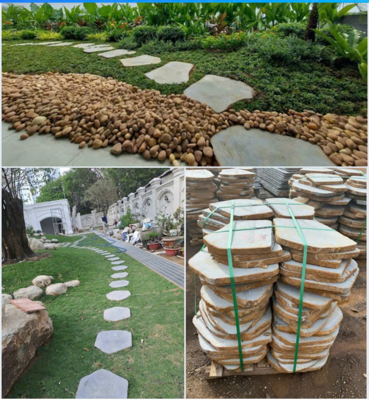 Đá bước đi D40-D50 cm dày 4-5cm