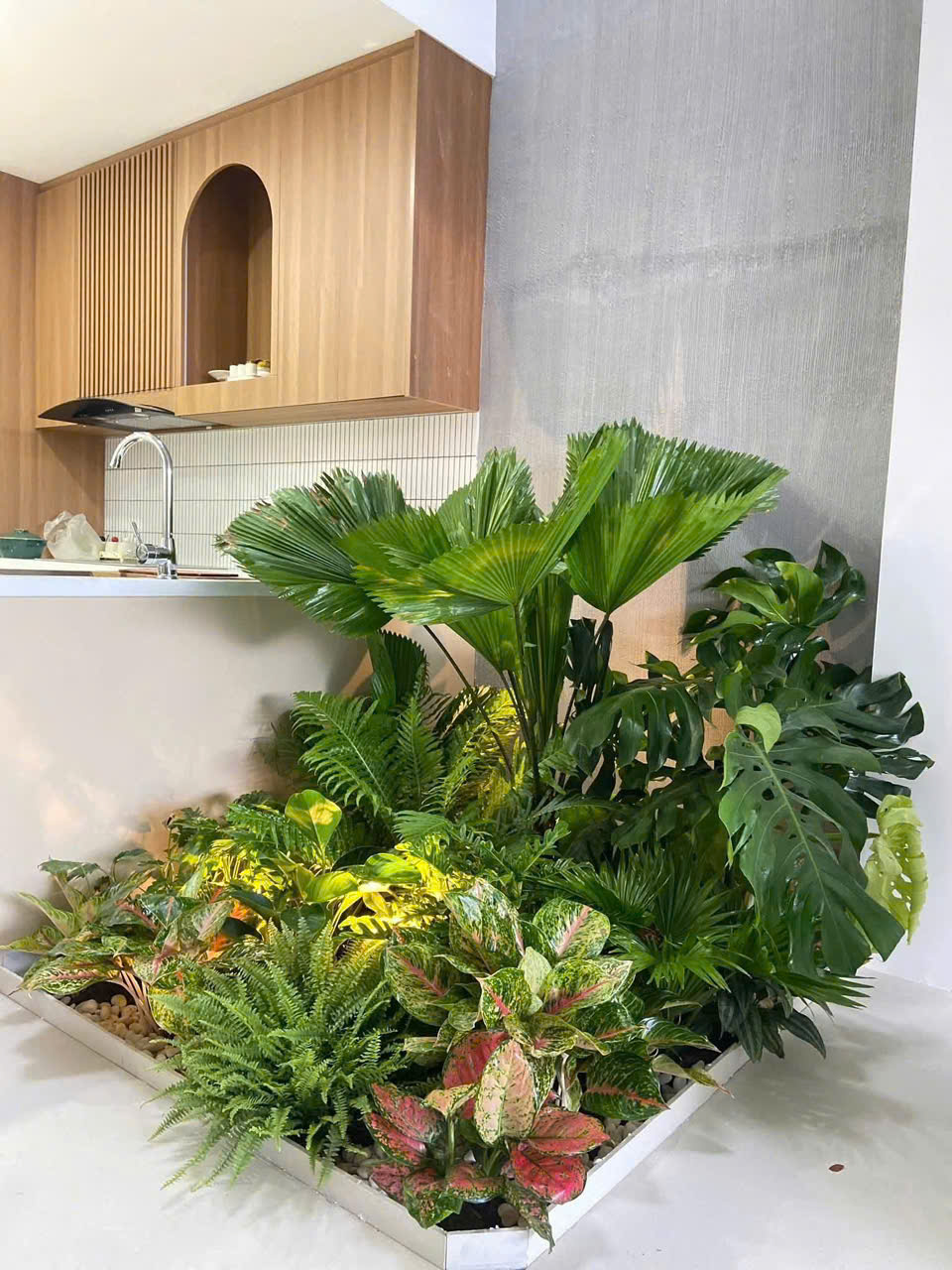 Decor quán cafe bằng cây xanh