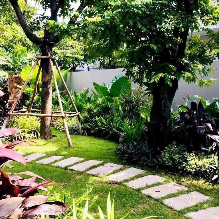 Thi công sân vườn đẹp hiện đại 