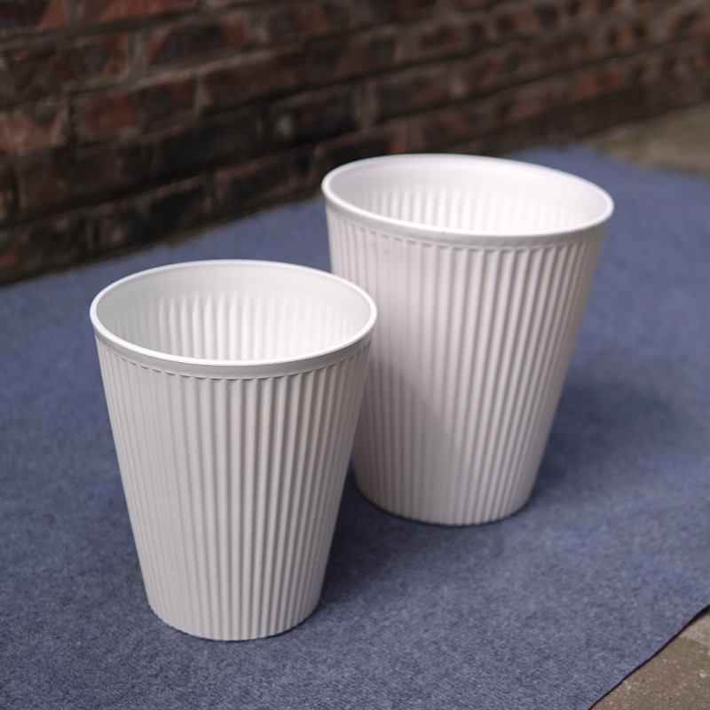 Chậu nhựa gân sọc tròn miệng rộng 38cm x cao 48cm