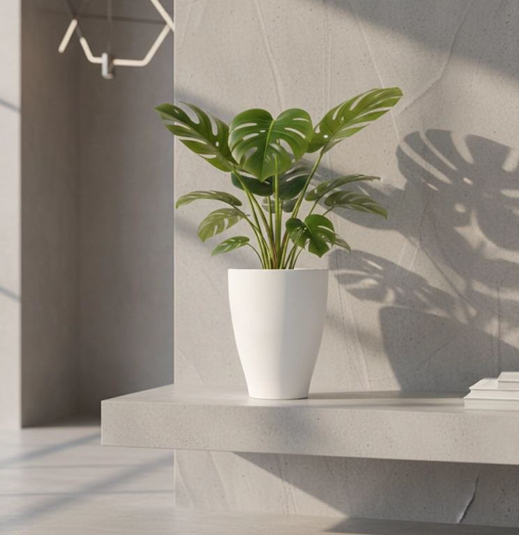 chậu nhựa ống trắng chân ly cao cấp là lựa chọn tuyệt vời cho nhiều loại cây cảnh