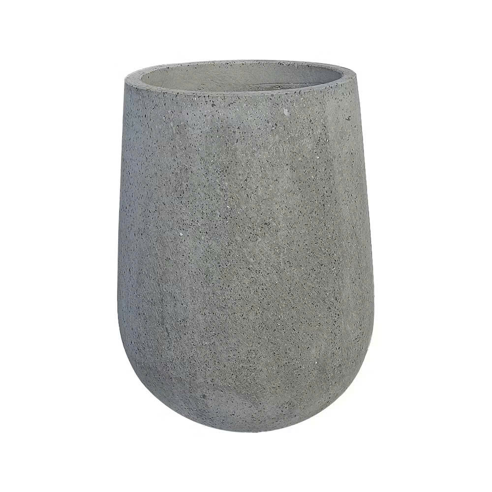 Chậu Xi Măng Đá Mài Hình Giọt Nước kết hợp với cây tạo nên một tổng thể hài hòa, tinh tế và hiện đại trong trang trí không gian