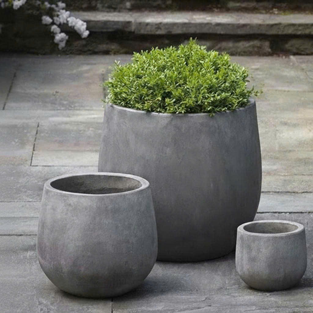 Chậu xi măng đá mài giọt nước mang lại cảm giác sang trọng