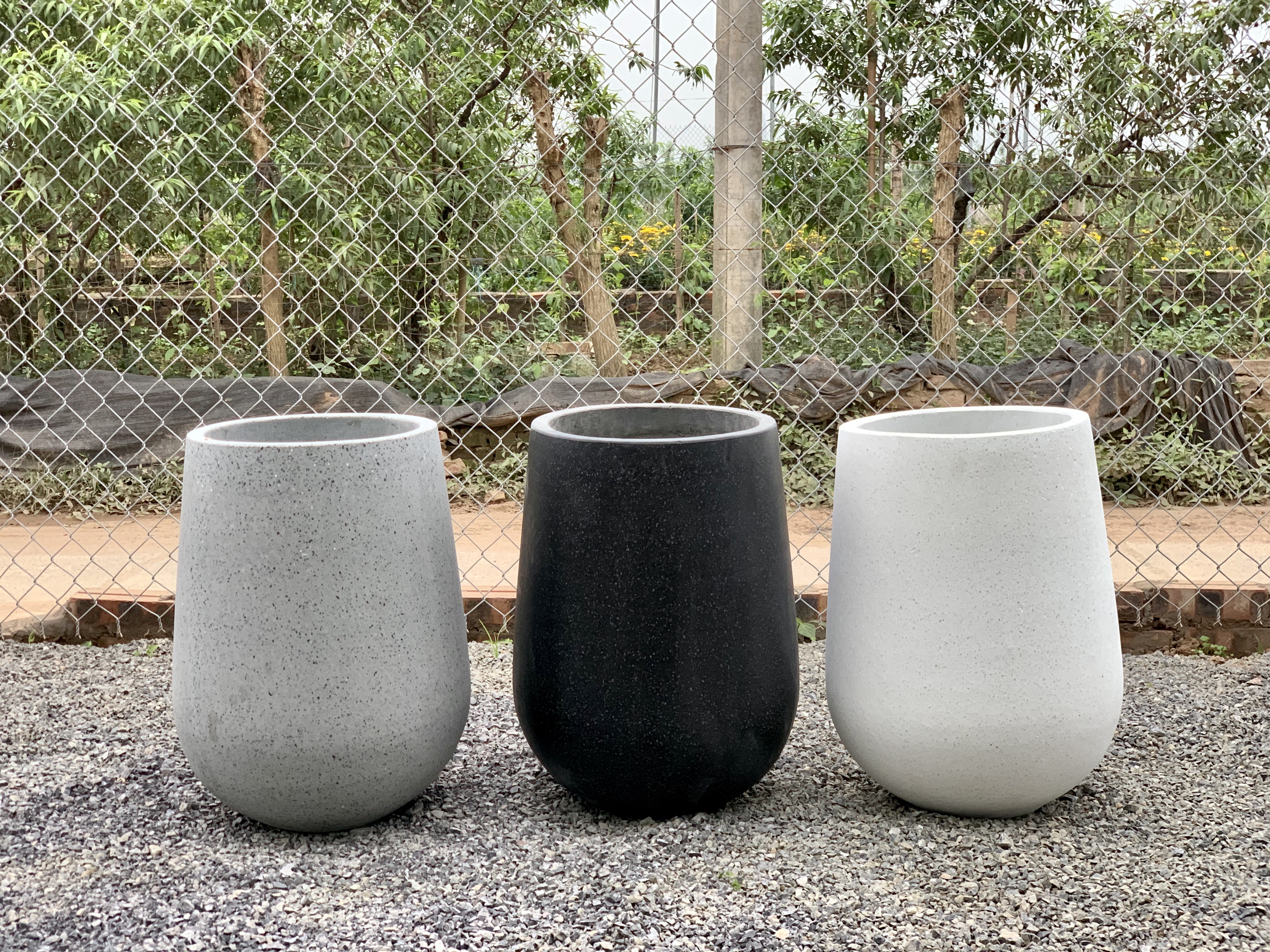 3 màu phổ biến của chậu xi măng đá mài giọt nước