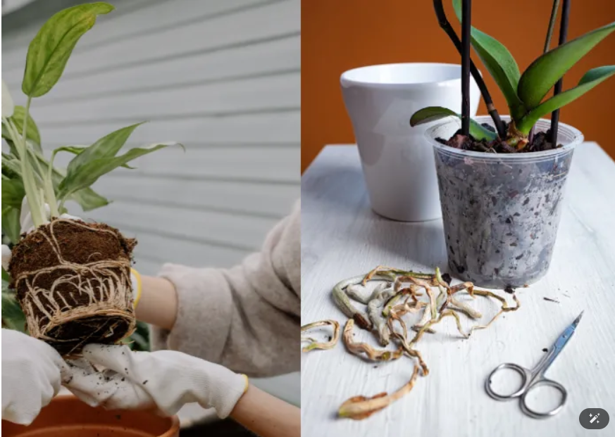 Tỉa rễ và dọn dẹp hệ rễ cũ