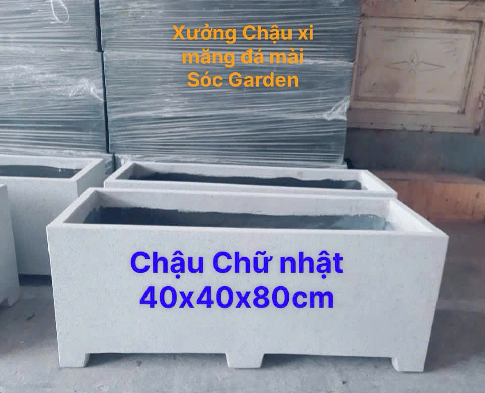 chậu xi măng đá mài giá rẻ bình dương