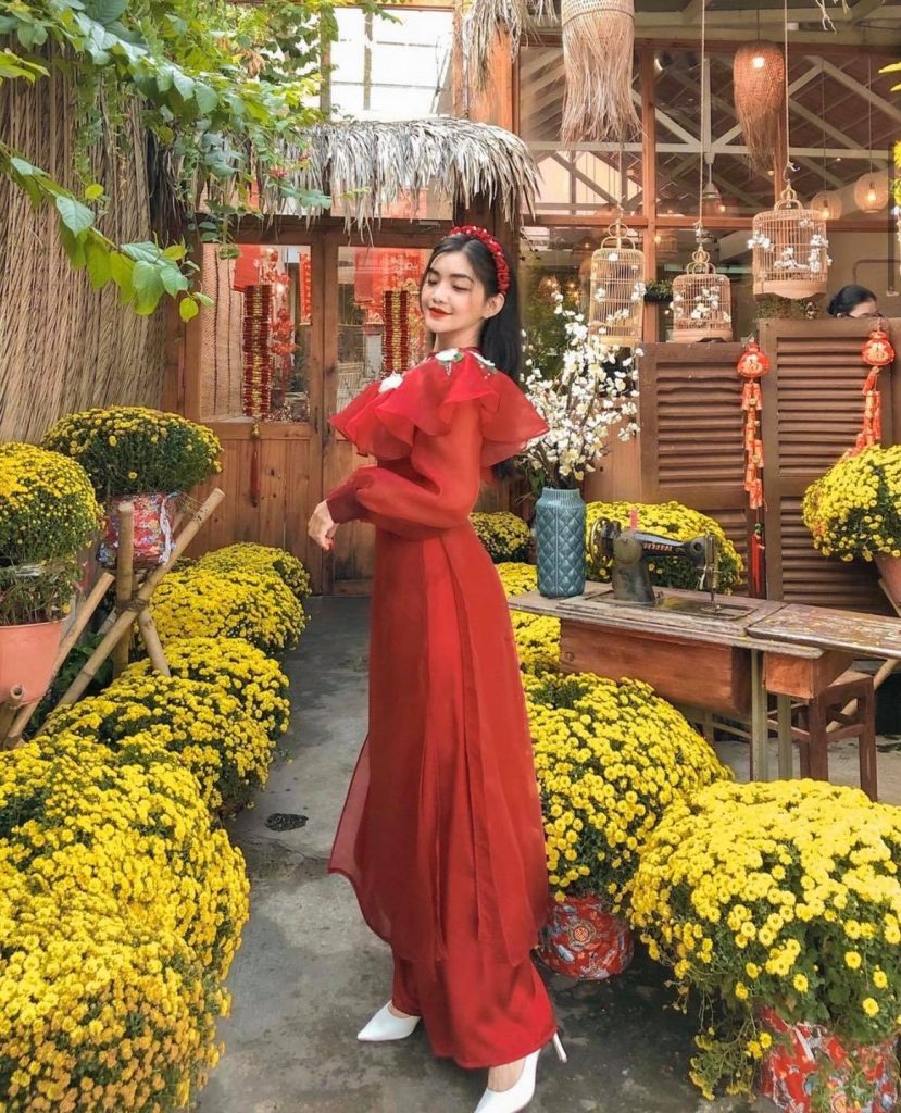 Mẫu Decor Tết Đơn Giản Đẹp bằng Cúc Mâm Xôi