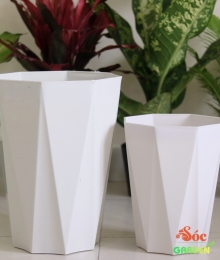 Chậu nhựa kim cương 20x18,5cm 