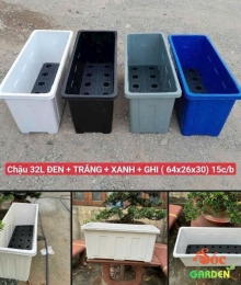 Chậu nhựa chữ nhật 64x26x30 cm 