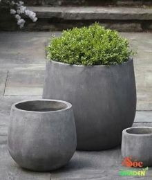 Chậu Xi Măng Đá Mài Giọt Nước Lùn 52x42