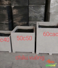 Chậu Xi Măng Đá Mài Vuông Có Chân 50cmx50cm – Sự Lựa Chọn Hoàn Hảo Cho Cây trồng Ban Công Sân Vườn