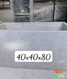 Chậu Xi Măng Đá Mài Chữ Nhật 80x40x40 Cm  