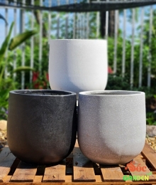 Chậu Xi Măng Đá Mài Giọt Nước Lùn 35x30 
