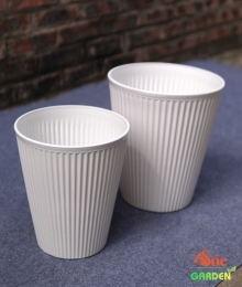 Chậu nhựa gân sọc tròn miệng rộng 38cm x cao 48cm