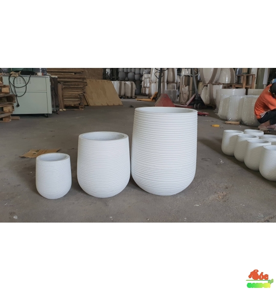 Chậu Xi Măng Đá Mài Giọt Nước