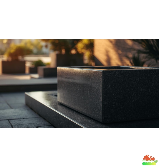 Chậu Xi Măng Đá Mài Chữ Nhật 60x30x30 Cm