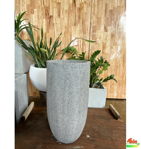 Chậu Xi Măng Đá Mài Đầu Đạn 37x54 cm