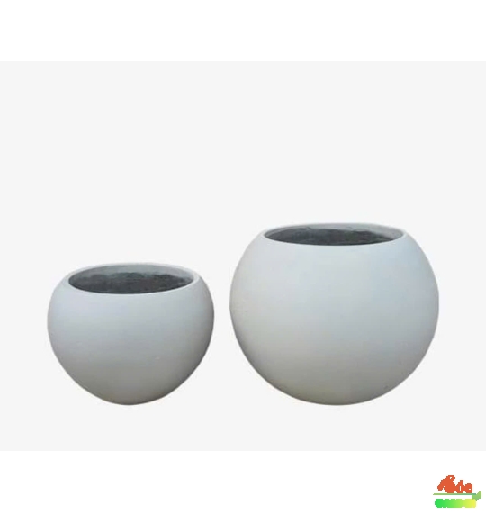 Chậu xi măng đá mài gáo dừa 34x34 cm 