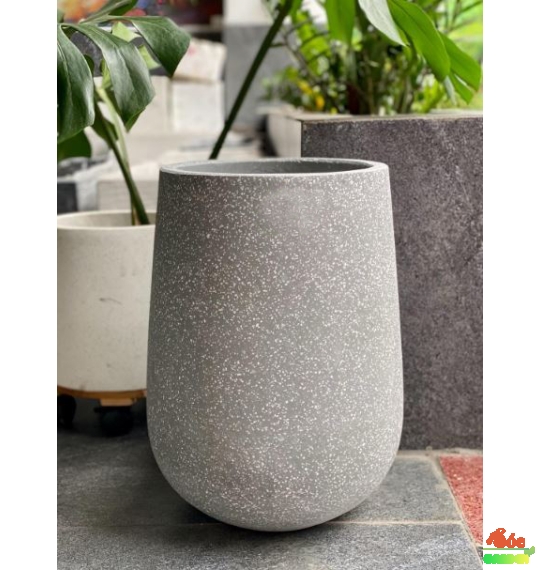 Chậu Xi Măng Đá Mài Giọt Nước 46x56