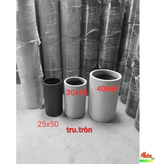 Chậu trụ tròn có đường kính 25 và chiều cao 50cm