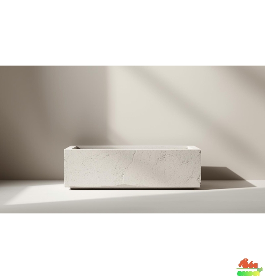 Chậu Xi Măng Đá Mài Chữ Nhật 80x30x40 Cm  