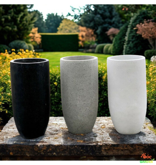 Chậu Xi Măng Đá Mài Đầu Đạn 30x40 cm