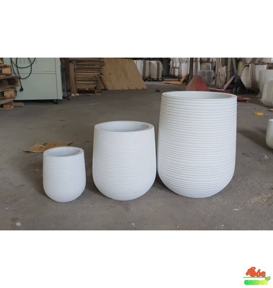 Chậu Xi Măng Đá Mài Giọt Nước Lùn 52x42