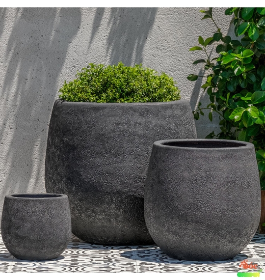 Chậu Xi Măng Đá Mài Giọt Nước Lùn 52x42