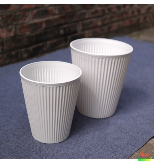 Chậu nhựa gân sọc tròn miệng rộng 38cm x cao 48cm