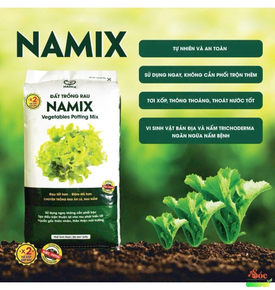 ĐẤT TRỒNG RAU NAMIX – GIẢI PHÁP ĐẤT SẠCH CHO KHU VƯỜN HIỆN ĐẠI