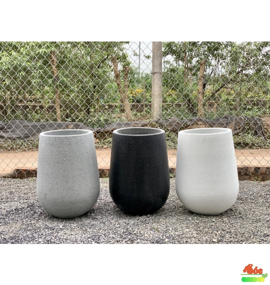 Chậu Xi Măng Đá Mài Giọt Nước 25x40