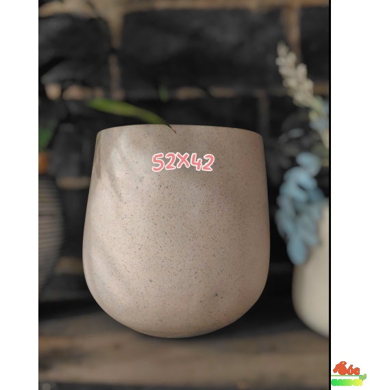 Chậu Xi Măng Đá Mài Giọt Nước Lùn 52x42